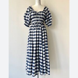 ISO DOEN VICTORIE NAVY GINGHAM DRESS S,M,or L!